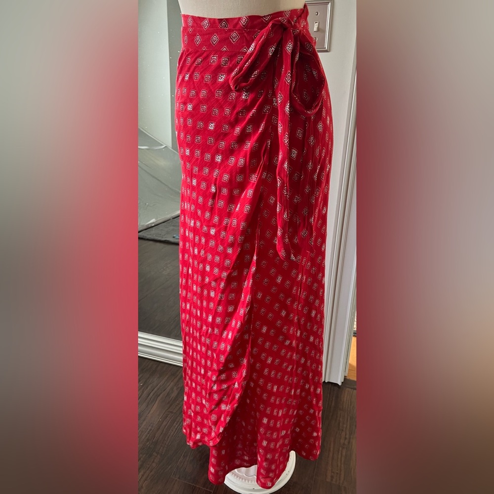 Band of Gypsies Red Wrap Skirt